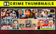 design attractive true crime youtube thumbnails