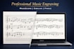 engrave printable sheet music score in musescore, sibelius, finale PDF