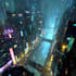 design an cyberpunk sci fi futuristic city