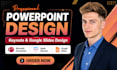 design keynote presentation, investor pitch deck design and business powerpoint
