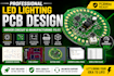 design led lighting pcb, driver circuit, and manufacturing ready files