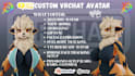 do custom vrchat furry avatar, nsfw vrchat avatar, fursona avatar, 3d vrm model