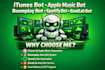 build itunes bot, apple music bot, boomplay bot, spotify bot, bandlab bot