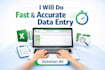 do data entry copy paste excel work