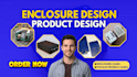 design 3d printable products, electronics pcb enclosure cases for 3d printing