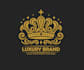 unique modern crown logo t shirt design