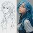 draw a professional anime character illustration