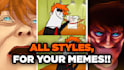 draw funny meme of your characters