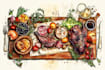 do food and drink illustration