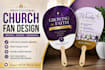 custom printed church fans for events, weddings and church