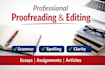 proofread and edit your essays and assignments professionally