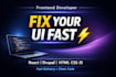 build responsive UI and fix frontend bugs in react drupal HTML CSS js