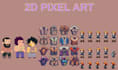 2d pixel art, 8 bit, 16 bit, 32 bit sprite sheet animation, game art character