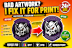 do vectorize or redraw your artwork for dtf, dtg, and screen printing