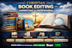 do christian book editing, formatting devotional journal book as a book editor