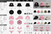 design swimwear hat cap tech pack with technical flat sketches