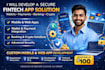 develop a secure fintech web and app wallet, payments, banking  crypto solution