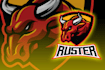 do modern professional mascot, bull logo design