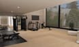 design modern salon, gym, studio and spa interior with 3d rendering 2d floorplan