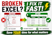 fix excel errors or broken formulas fast