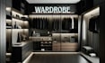 do walk in closet, millwork cabinet 2d floor plan and 3d model