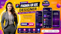 do mobile app design, website design, figma app design, UI UX design