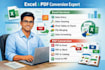 convert PDF to CSV, word or excel with full accuracy