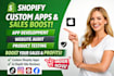 shopify custom app development review website audit product testing boost sales
