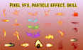 create pixel visual effect, particle effect, props, spell animation, skill icon