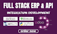 develop odoo erp pos crm software wms hr web app saas quickbooks setup netsuite