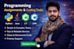 do programming assignments and coding tasks in python java and c sharp