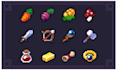 create custom pixel art game icons and animated UI assets for games
