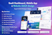 design mordern saas dashboard UI UX mobile app wireframe figma website design