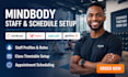 set up your mindbody staff profiles, schedules and class timetable