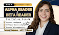 alpha read, beta read ya novel, sci fi beta reader fantasy, romance beta reader