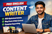 write SEO optimized blog posts and engaging website content