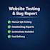 test your website and provide a detailed bug report