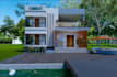 update luxury duplex external,modern mansion facade render, cgi garden landscape