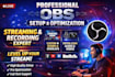 setup obs studio, optimize streaming fix lag and add overlay