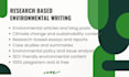 write research based environment related content