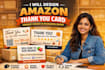 design amazon thank you card product insert card packaging insert