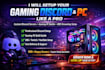 setup discord server gaming pc build streaming obs and provide gaming  guide