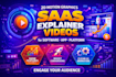 create saas explainer video with clean 2d motion graphics