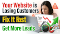 fix your broken website and recover lost customers fast