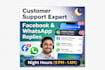 provide professional customer support chat for facebook,whatsapp,insta