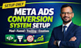 set up facebook and instagram ads conversion tracking, pixel and funnel strategy