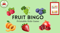 printable fruit bingo game for kids instant download preschool learning activity