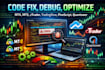 code fix, debug, optimize on mt4, mt5, ctrader, tradingview pinescript,quantower