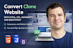convert clone website with html, css, javascript and bootstrap and responsivenes