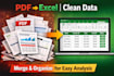 merge PDF to excel data